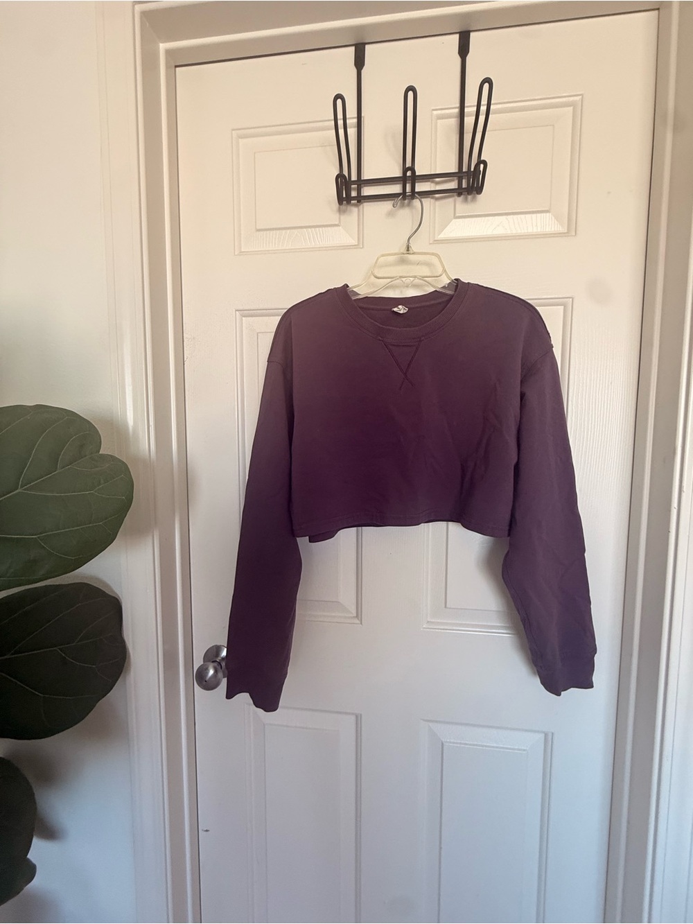lululemon athletica Cropped Crewneck Sweatshirt - Plum
